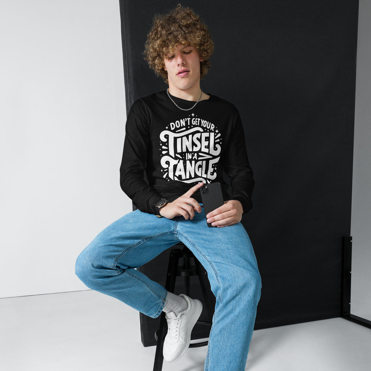 Don't Get Your Tinsel in a Tangle Sleeve Tee