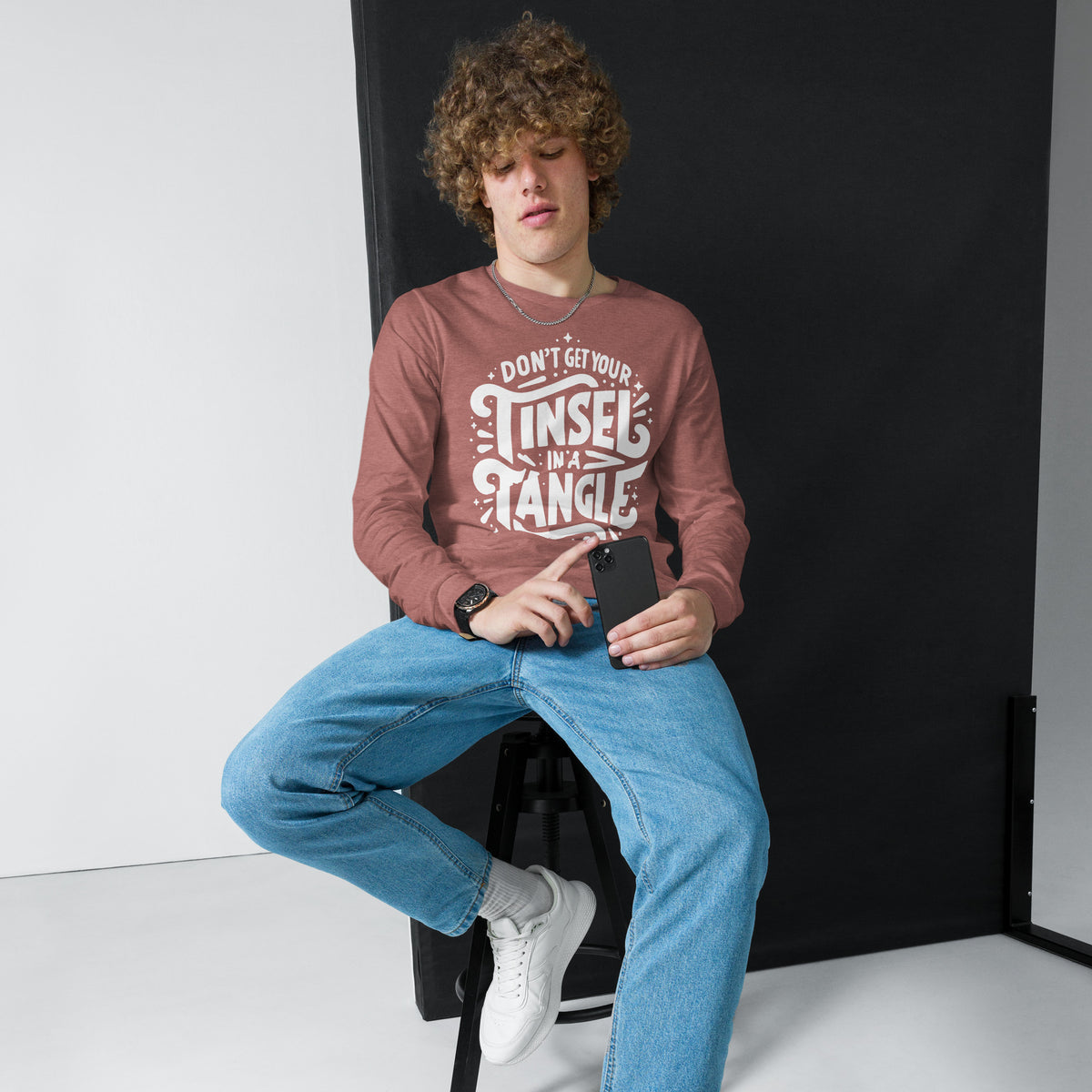 Don't Get Your Tinsel in a Tangle Sleeve Tee