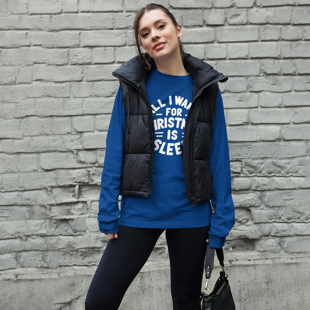 All I Want for Christmas is Sleep Long Sleeve Tee